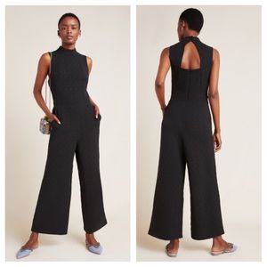 Anthropologie Black M Charley Mock Neck Jumpsuit